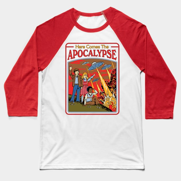 Here Comes The Apocalypse Baseball T-Shirt by Steven Rhodes